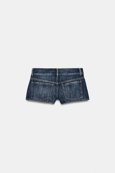 TRF MINI DENIM SHORTS WITH POCKETS - Navy blue by Zara - Image 6