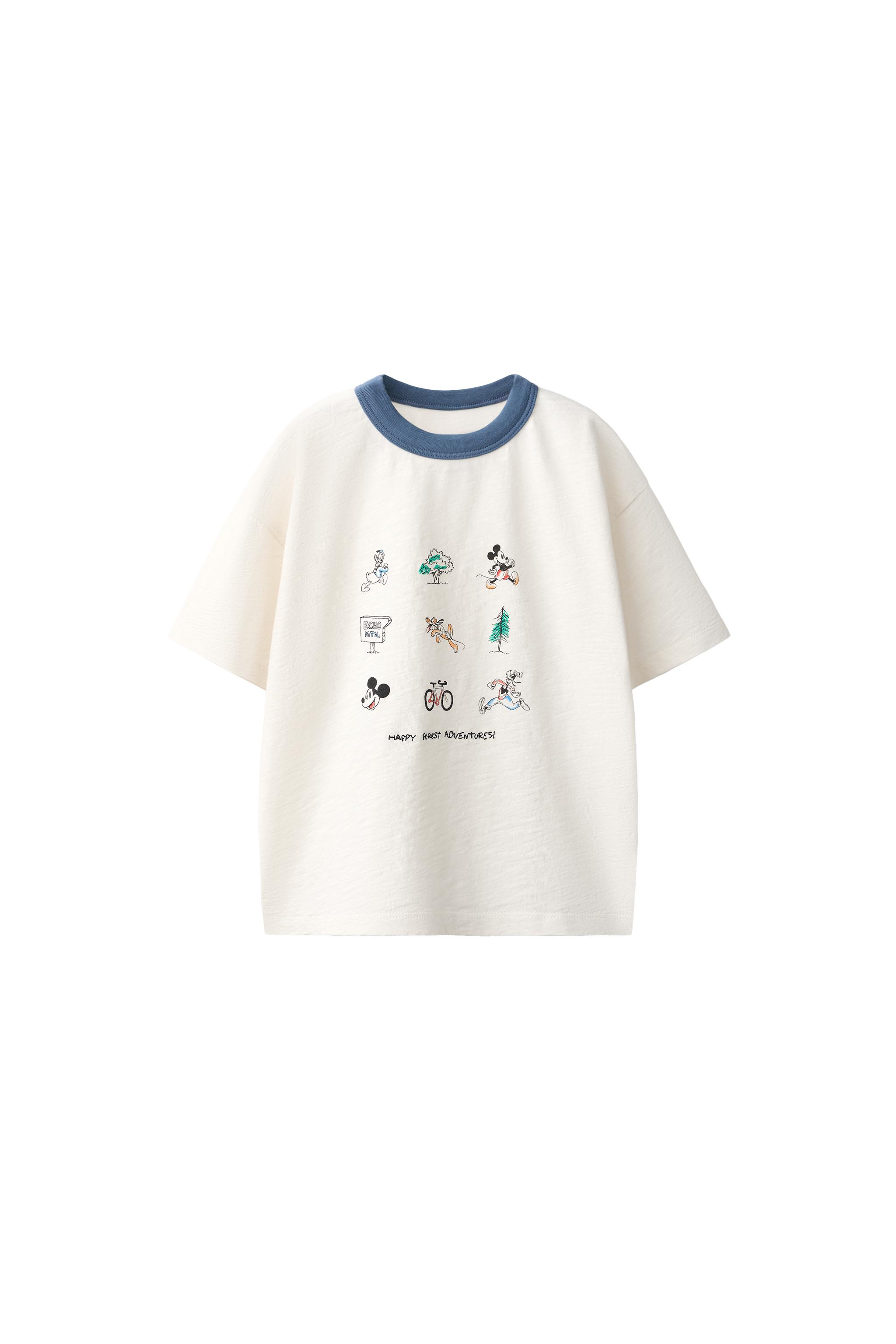 MICKEY MOUSE © DISNEY EMBROIDERED T-SHIRT - Ecru | ZARA United States