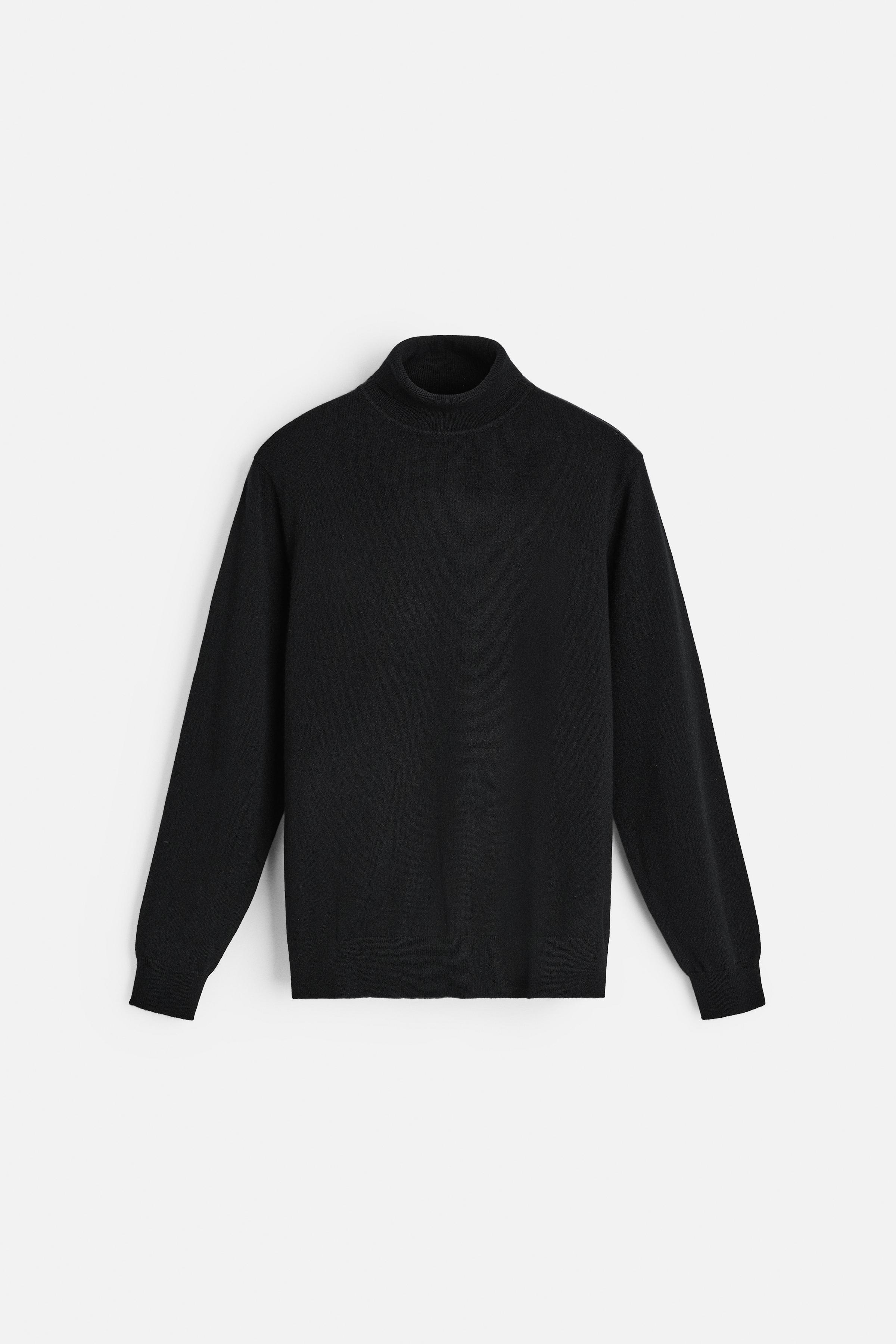 CASHMERE ROLL NECK SWEATER Black ZARA United Kingdom