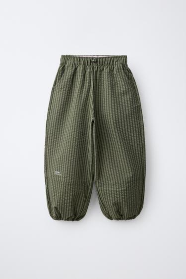 WATER-REPELLENT TECHNICAL BALLOON PANTS — Khaki 2