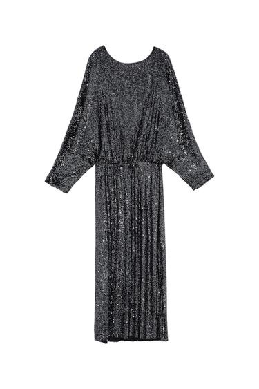 BACKLESS SEQUINNED DRESS