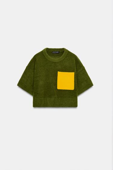 Zara SHORT SLEEVE KNIT SWEATER - only one