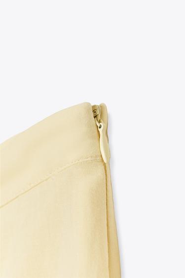 ZW COLLECTION FLARED MIDI SKIRT - Yellow by Zara - Image 7