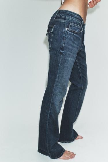 JEANS TRF BOOTCUT TAILLE BASSE - Bleu marine de Zara - Image 2