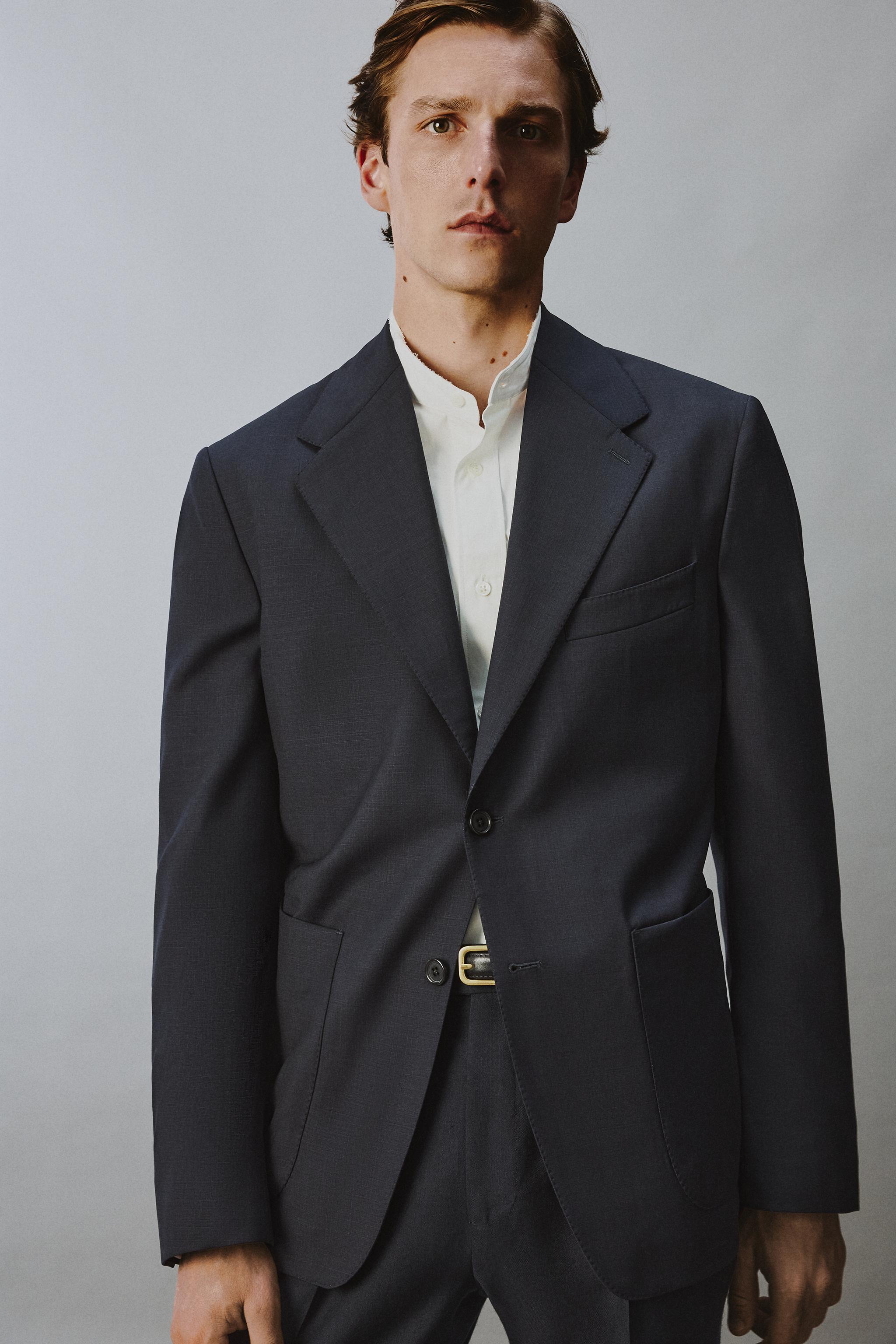 100% WOOL RELAXED FIT BLAZER
