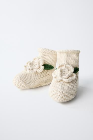 EMBROIDERED BOOTIES - Ecru White by Zara - Image 3