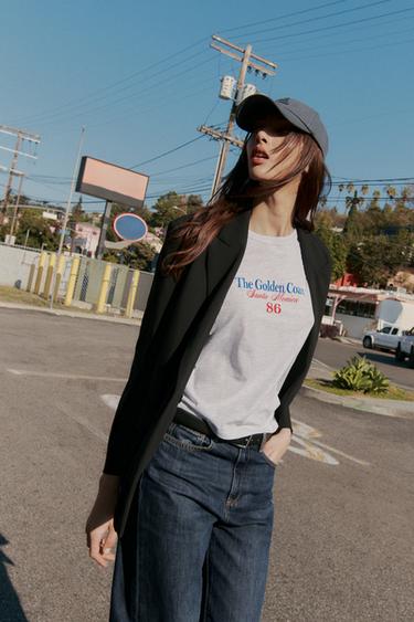 VESTE CROISÉE OVERSIZE - Noir de Zara - Image 1