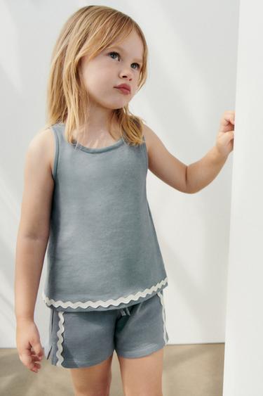 CAMISETA ONDULINA - Azul de Zara