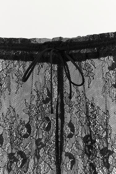 PANTALON CAPRI EN DENTELLE - Noir de Zara - Image 8