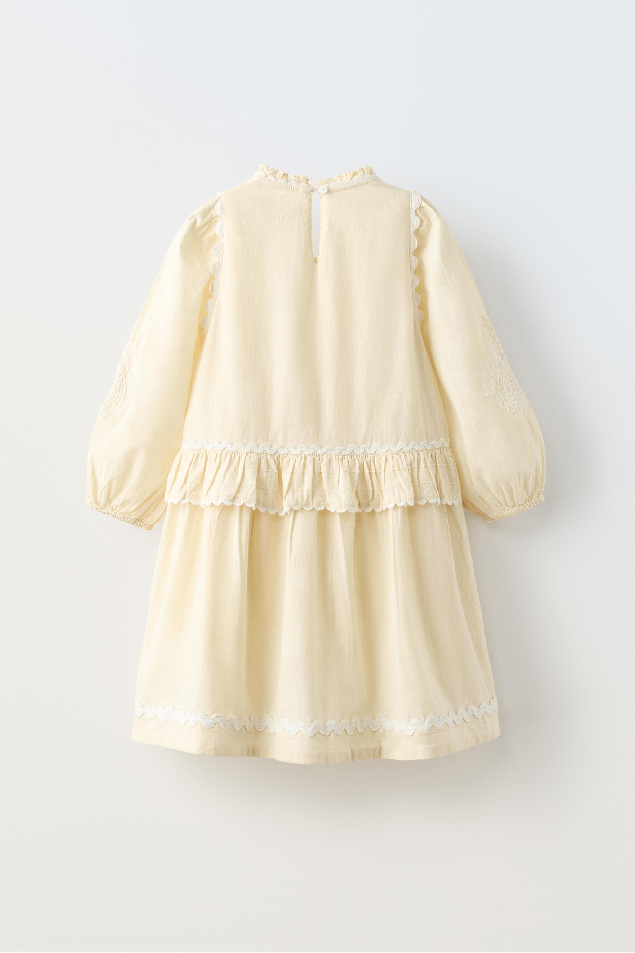 EMBROIDERED DRESS - Vanilla | ZARA United States