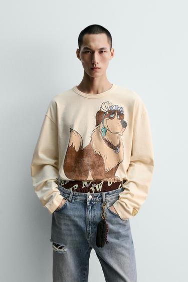 ФУТБОЛКА NANA ПІТЕР ПЕН HARRY LAMBERT FOR ZARA X DISNEY - Сірувато-білий Zara