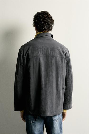 TECHNICAL RIPSTOP OVERSHIRT WITH POCKETS — Gray 2