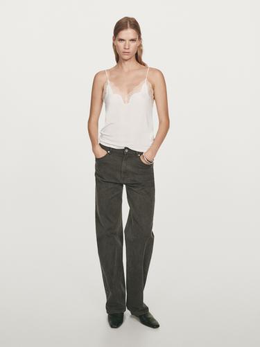 Zara High-waist wide-leg jeans - Tobacco