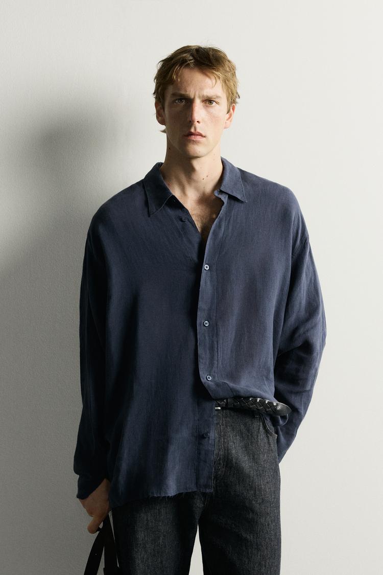 Camisa de lino 100% ligera de corte relajado 2
