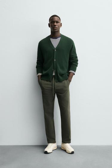 PANTALON AVEC TAILLE STYLE JOGGING CONFORT - Vert foncé de Zara