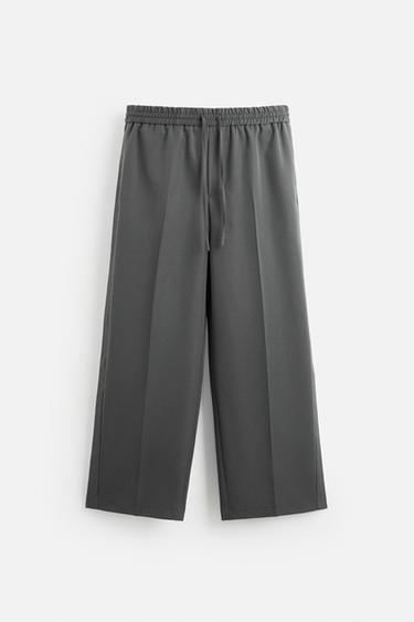 PANTALÓN RELAXED FIT BANDA - Gris de Zara