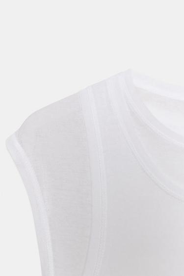 DOUBLE EFFECT SUPIMA® T-SHIRT - White by Zara - Image 2