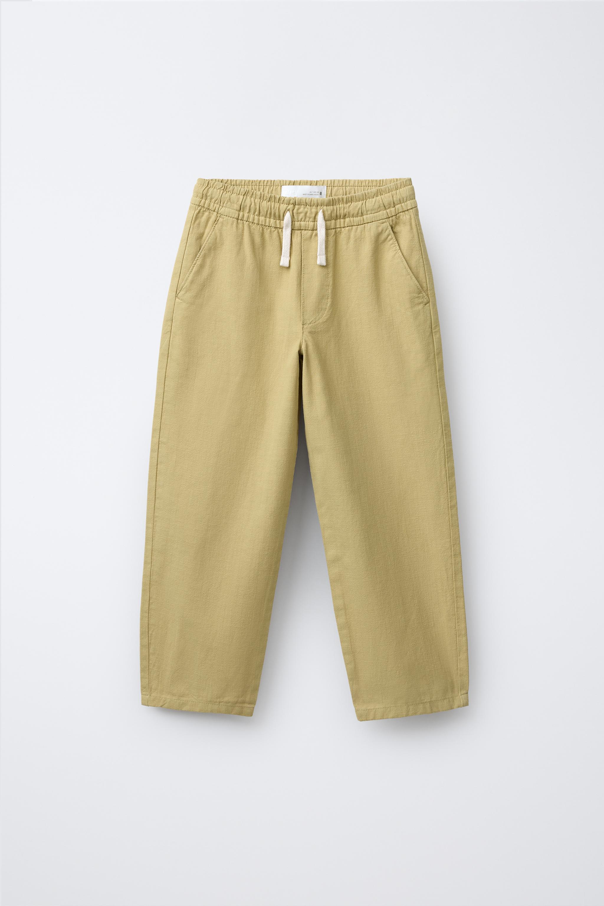 コットンストレッチパンツ - オークル | ZARA Japan / 日本