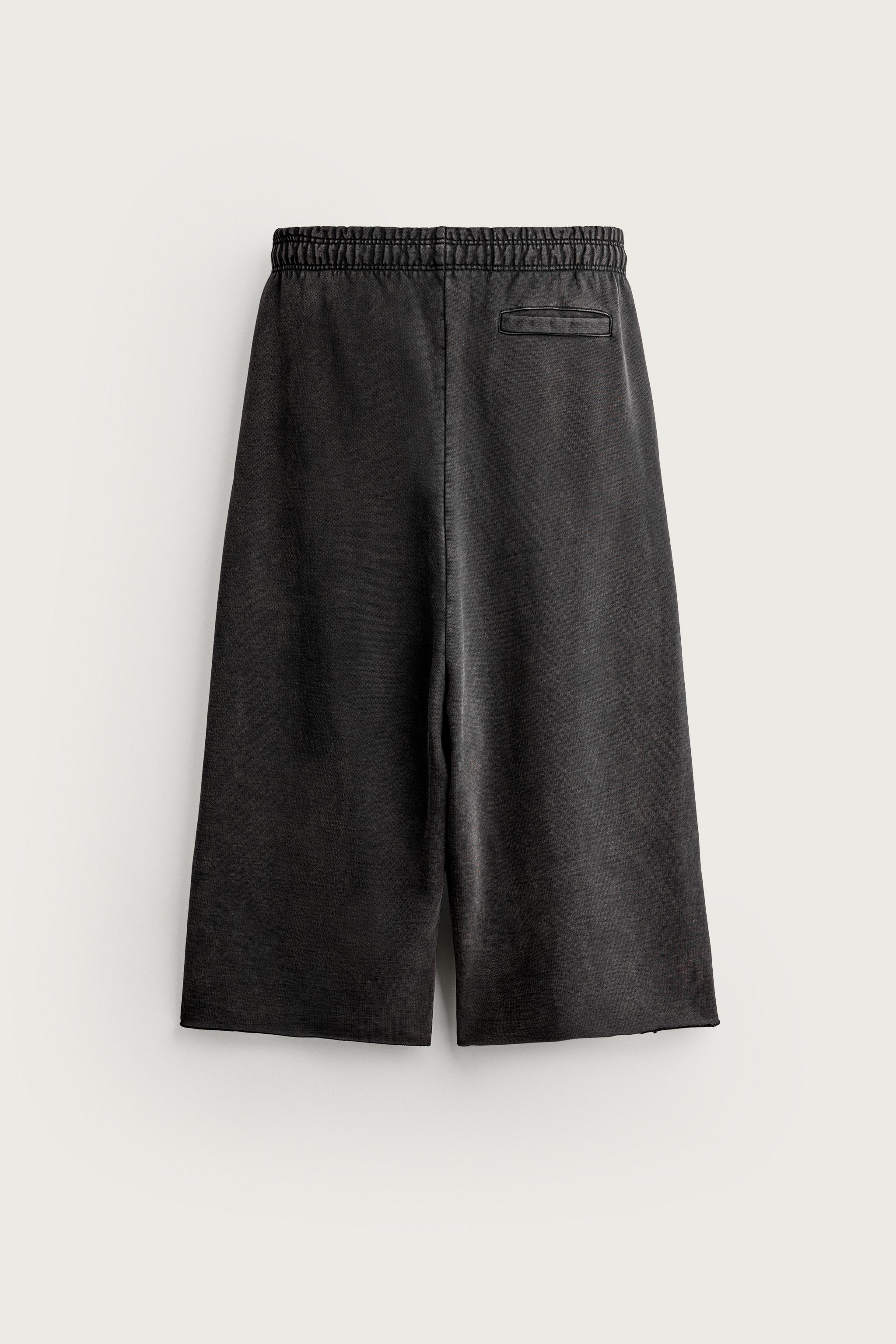Мужские брюки Zara RELAXED CROPPED FIT JOGGER PANTS — фото 7