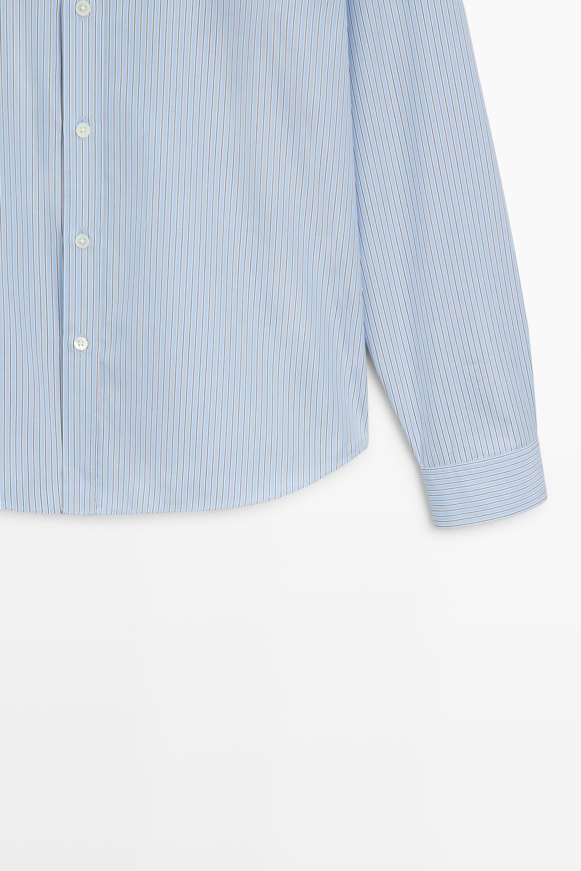 Chemise relaxed fit à rayures 100 % coton