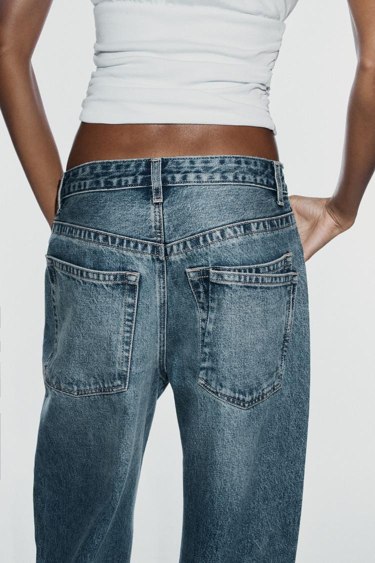 Jeans holgados de tiro medio TRF 5
