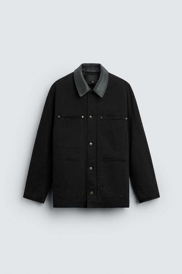 PARKA ACOLCHADA COMBINADO - Negro de Zara