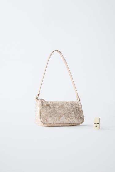 SAC ÉPAULETTE À PAILLETTES - Blanc écru de Zara - Image 5