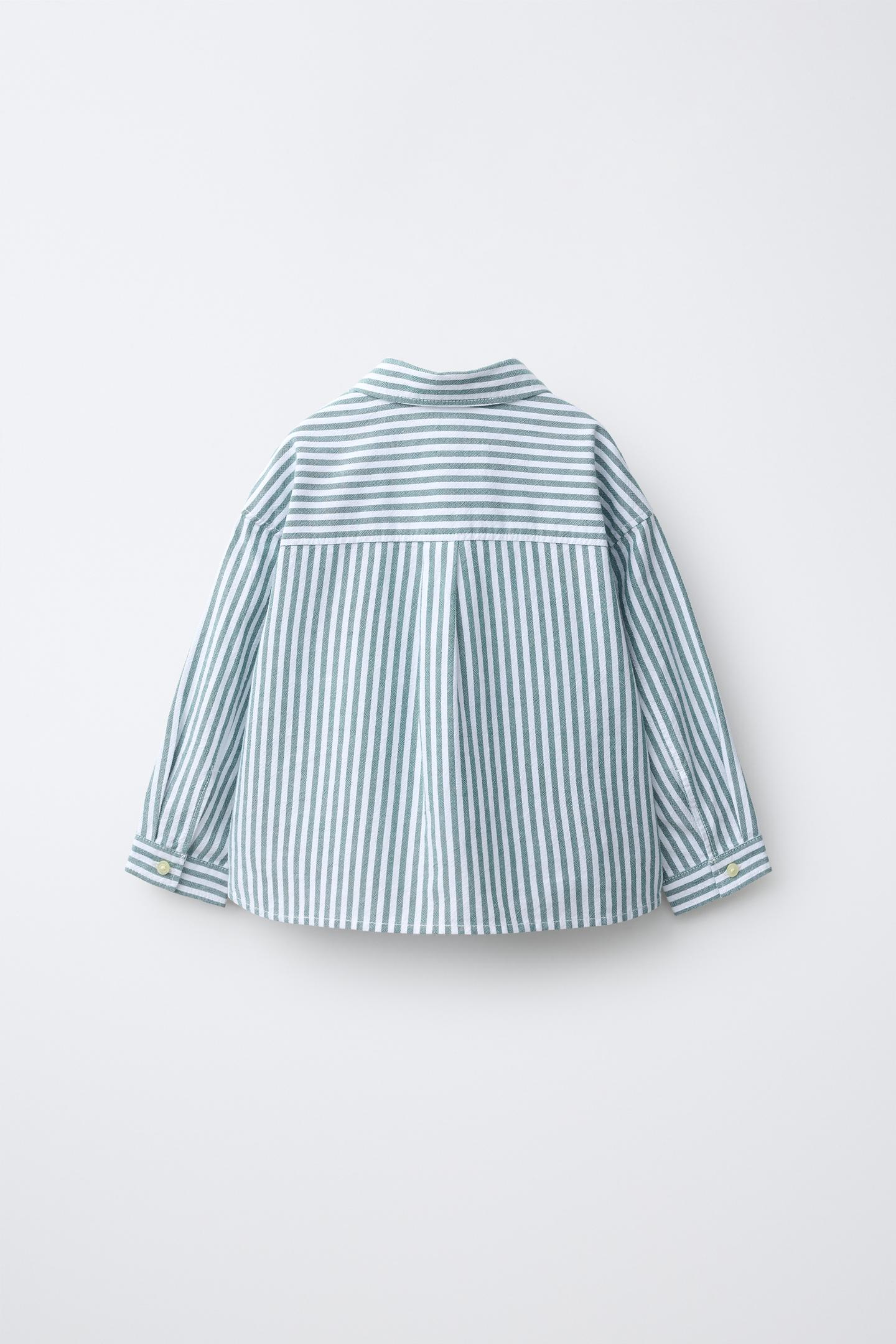 Детская рубашка Zara Fruit OF the Loom™ Embroidered Striped, цвет: Полосатый — фото 2