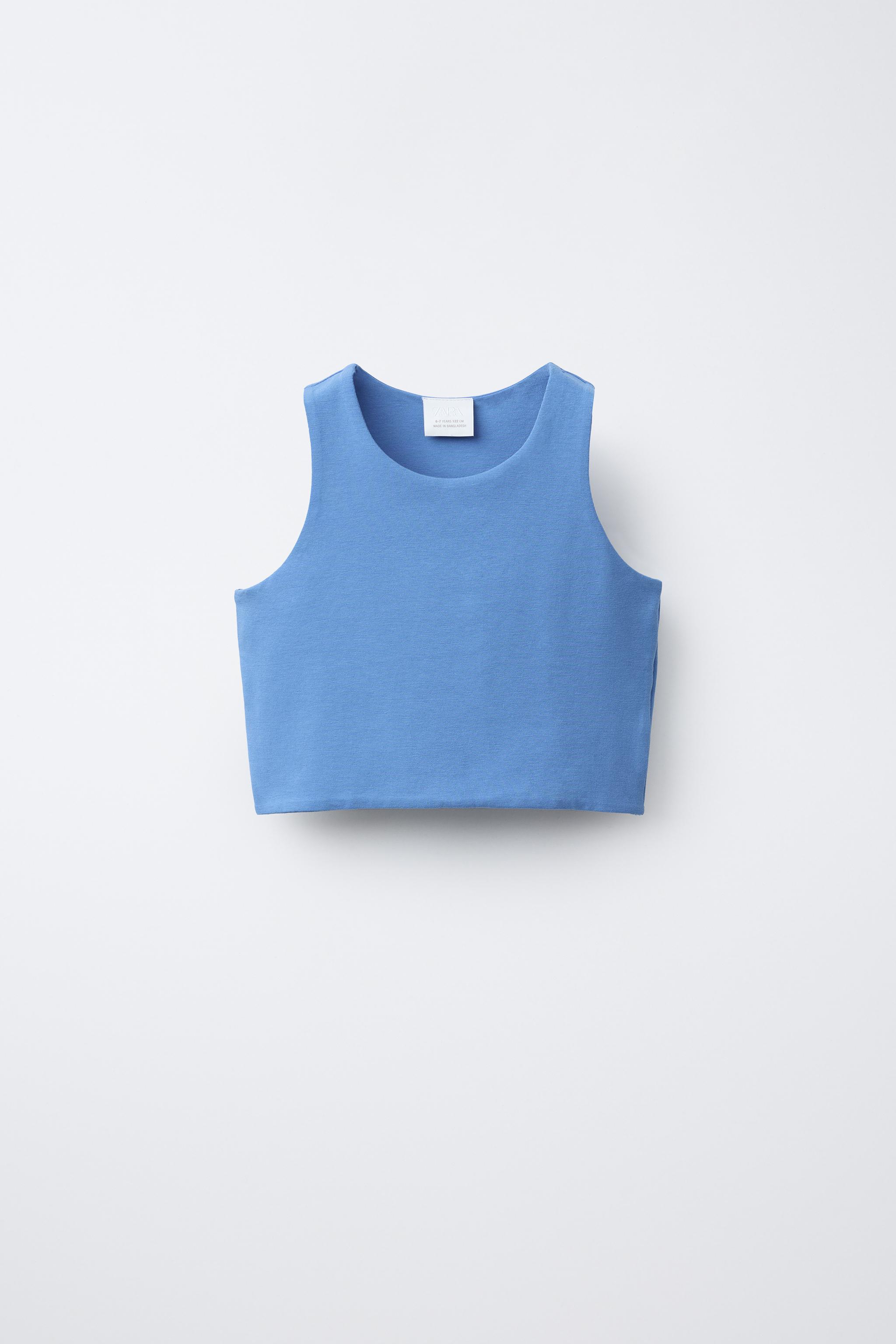 Sleeveless Crop Top Niña Zara Camisetas Basicas Zara Niña Chile