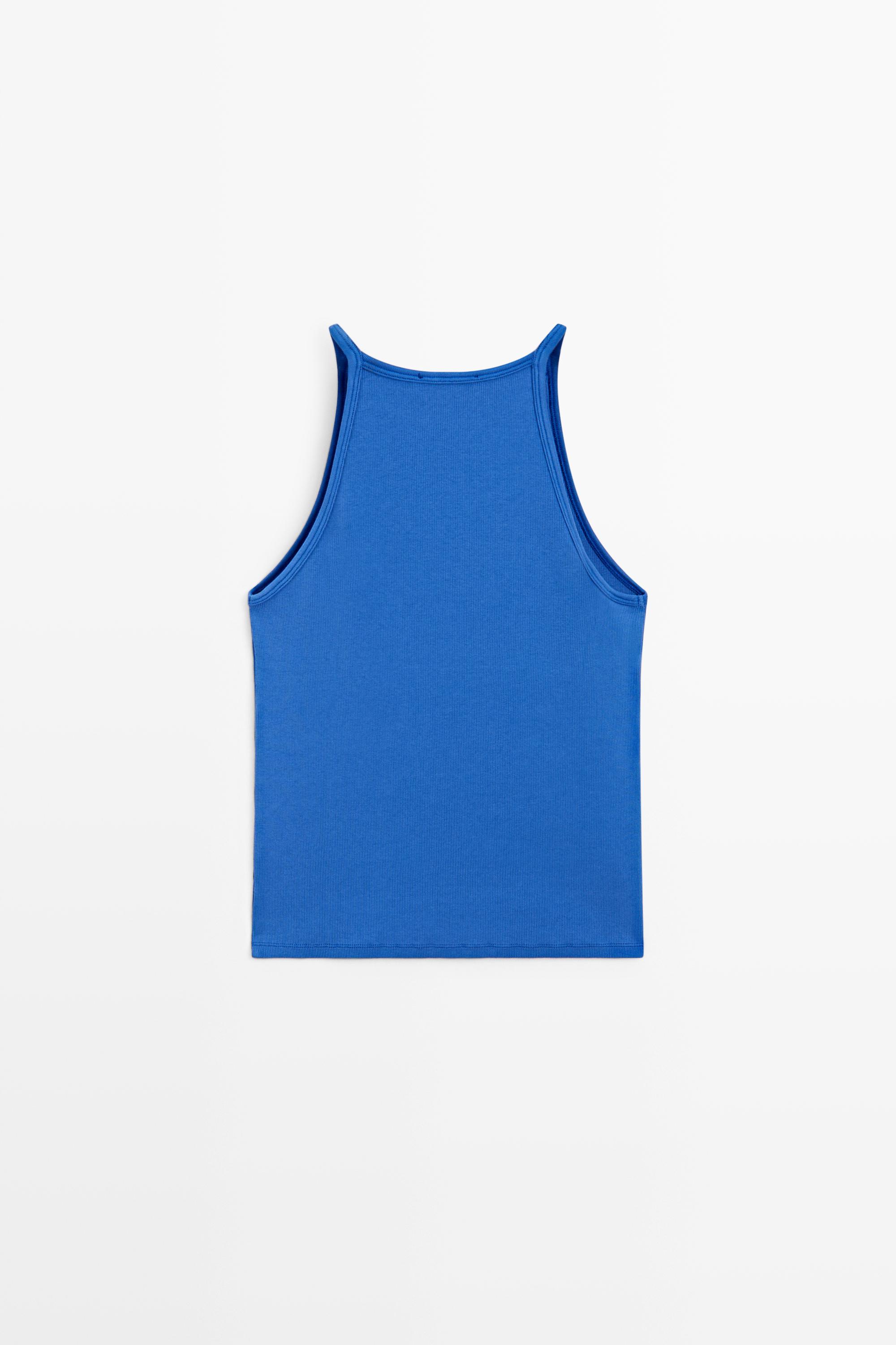 Cotton blend halter top