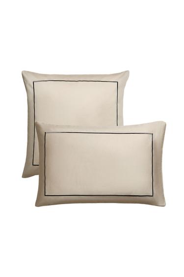 FEDERA GUANCIALE SATIN FESTONATO - Grigio chiaro di Zara