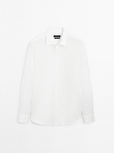 Zara Regular fit textured shirt - White