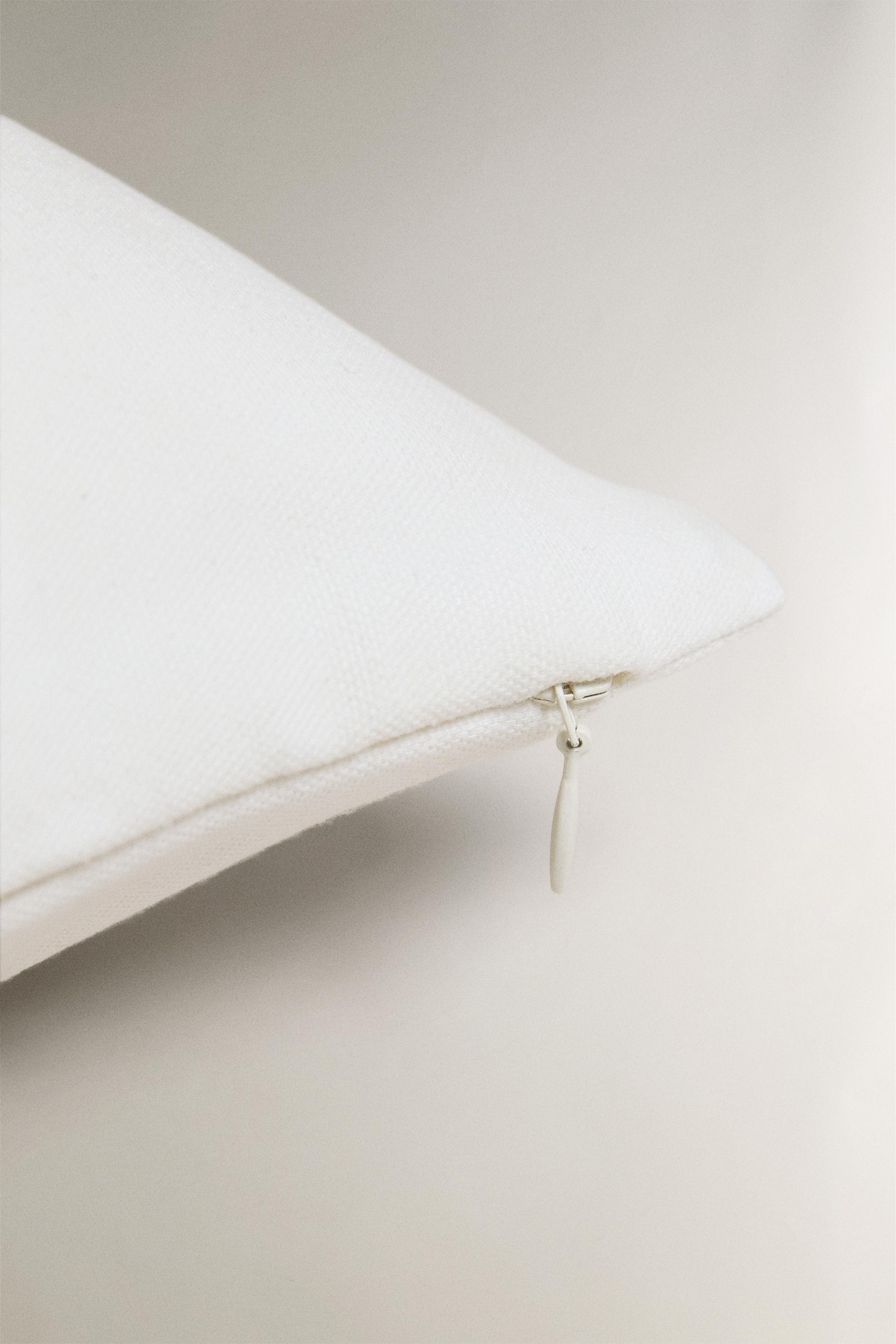 HOUSSE DE COUSSIN BRODERIE FLEURS