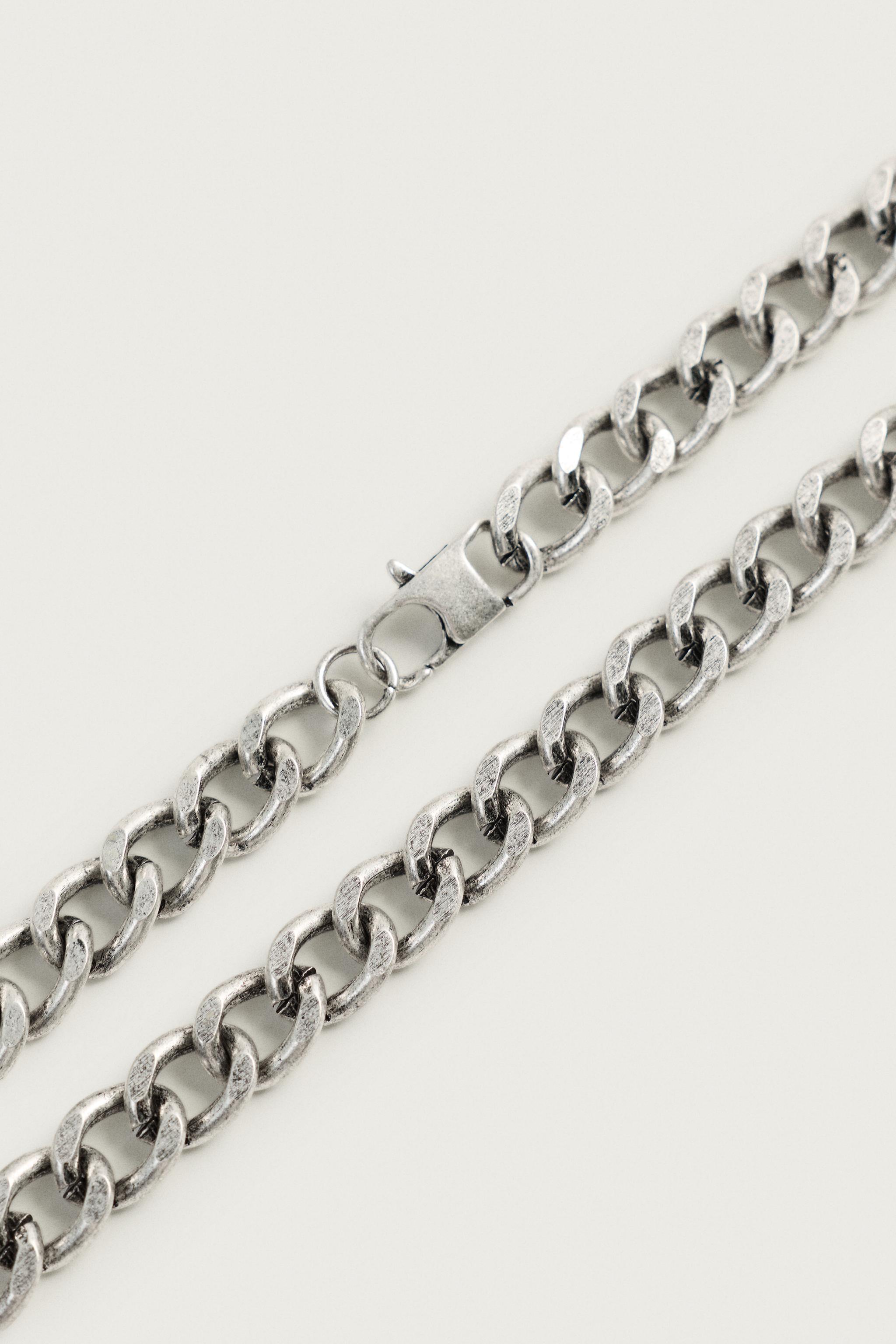 COLLIER À GROS MAILLONS MÉTALLIQUES
