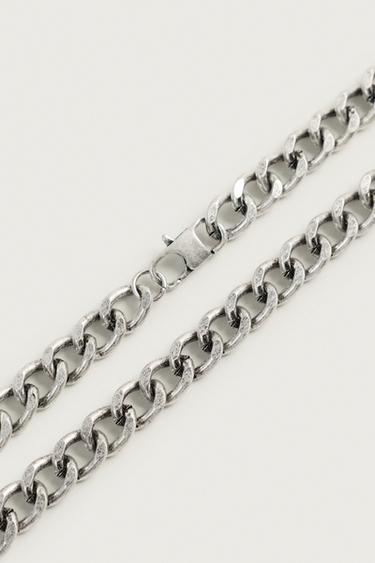 CHUNKY METAL LINK NECKLACE — Silver 2