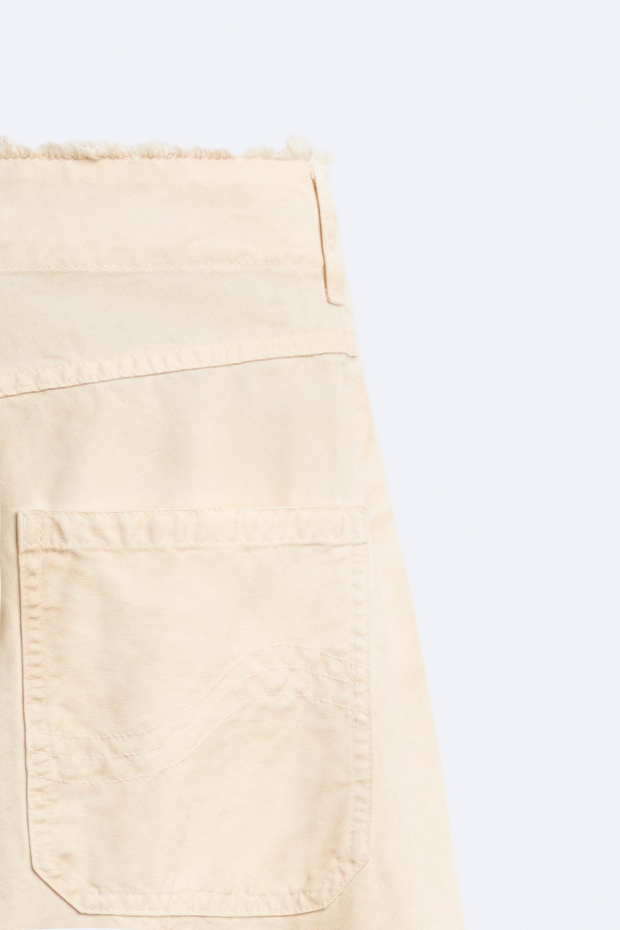 UTILITY POCKET PANTS - Ecru