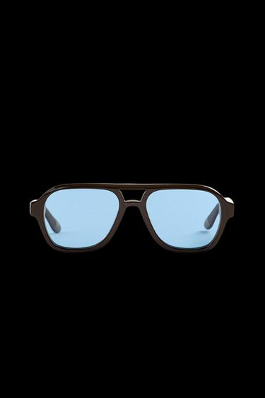 GAFAS DE SOL OVALADAS - Azul de Zara - Imagen 0