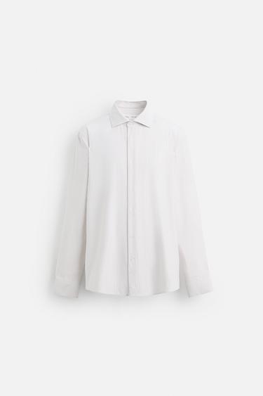 REGULAR FIT SHIRT - Ecru / Beige by Zara