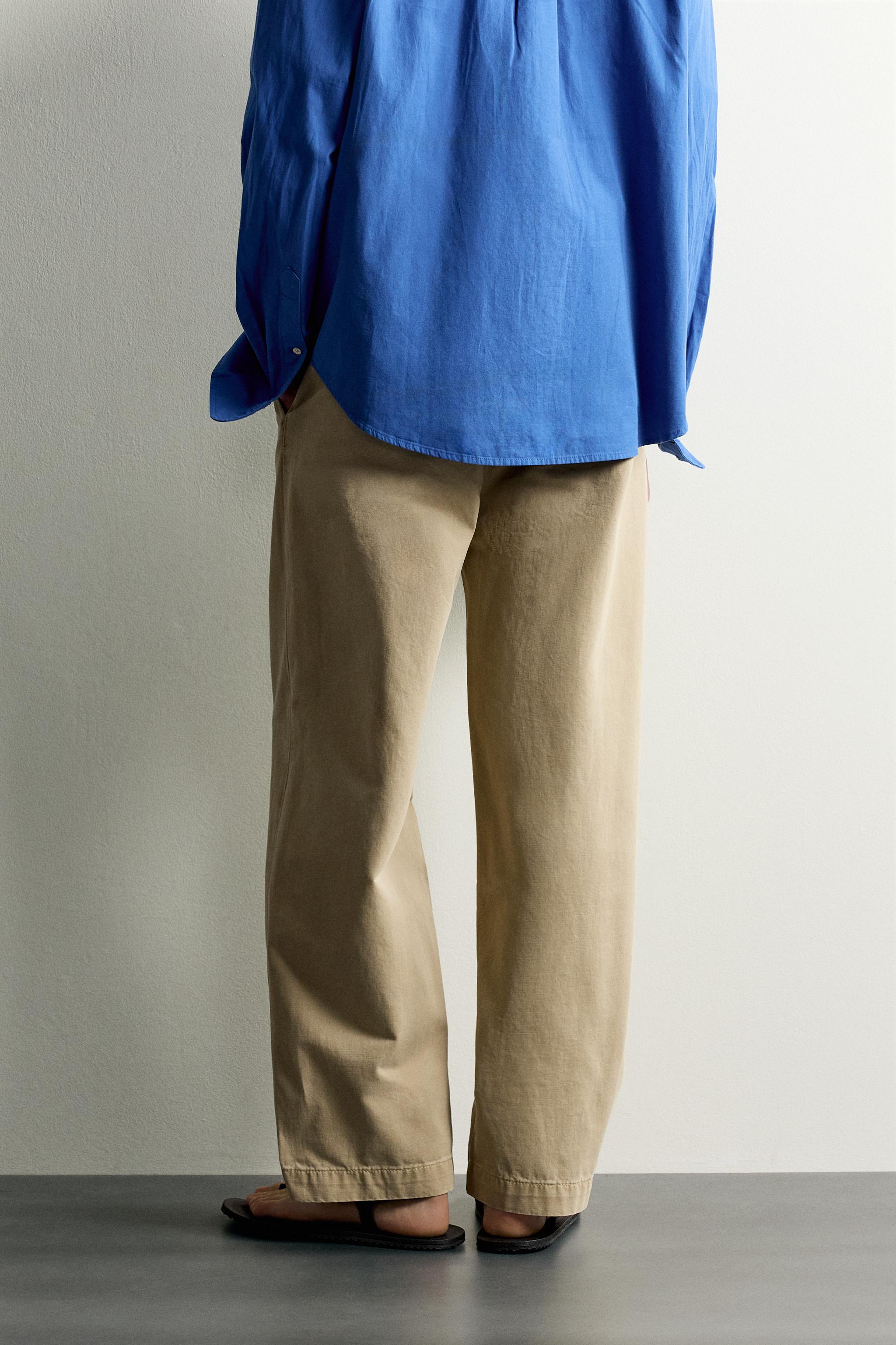 RELAXED-FIT WASHED CHINO PANTS