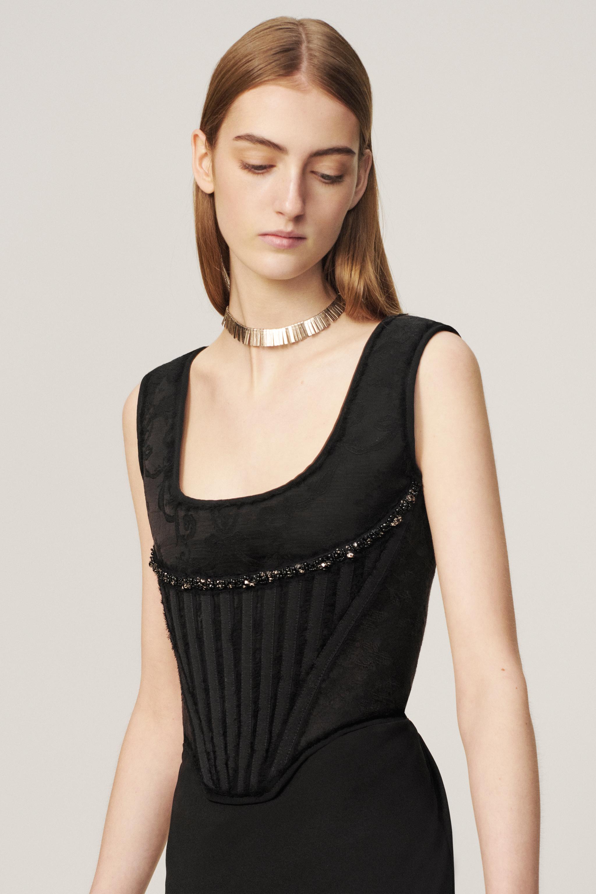 BEADED JACQUARD CORSET - THE ITEM