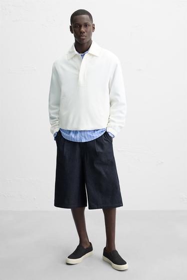 Zaras SNEAKERS UTAN SNÖRNING MED TYG - Svart