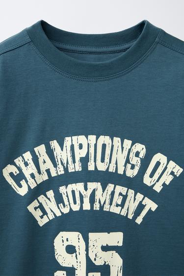 SLOGAN PRINT T-SHIRT AND BERMUDA SHORTS SET - Bluish by Zara - Image 3