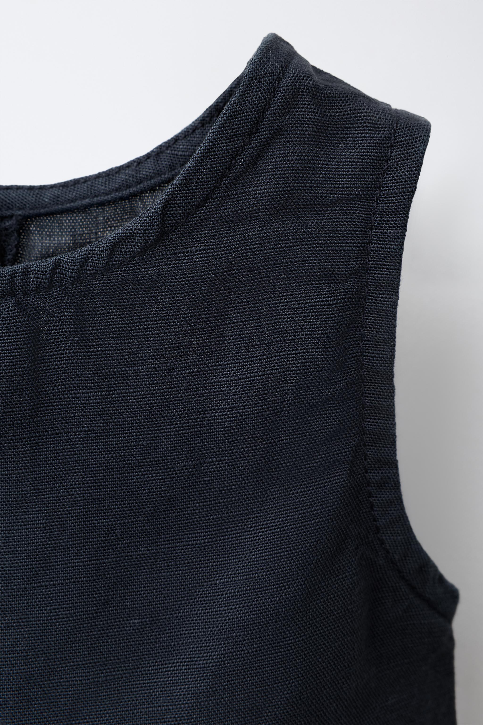 Zara LINEN BLEND TOP — фото 4