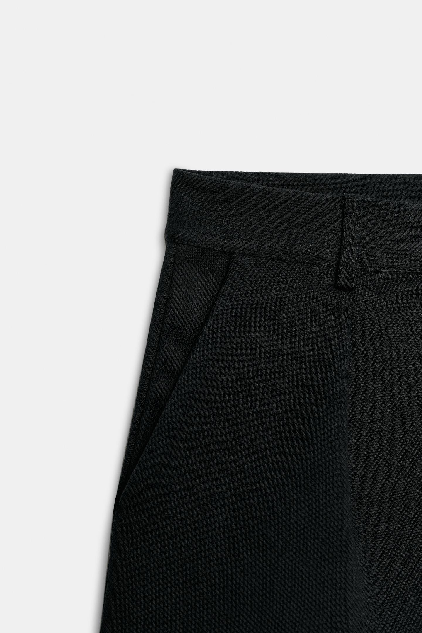Женские шорты Zara Pleated, цвет: Чёрный — фото 4