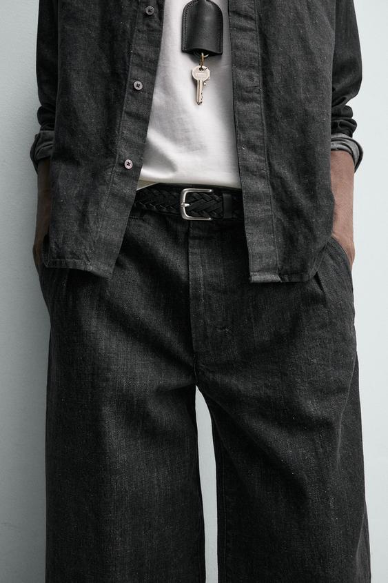 バレルフィットデニムチノパンツ - グレー | ZARA Japan / 日本