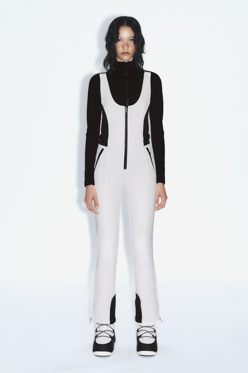 WINDPROOF AND WATERPROOF RECCO® TECHNOLOGY SKI COLLECTION JUMPSUIT - White