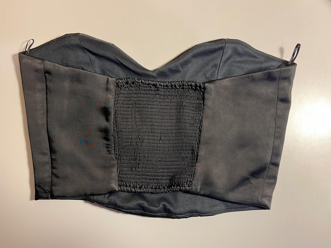 SATIN CORSETRY-INSPIRED CROP TOP - Image 2