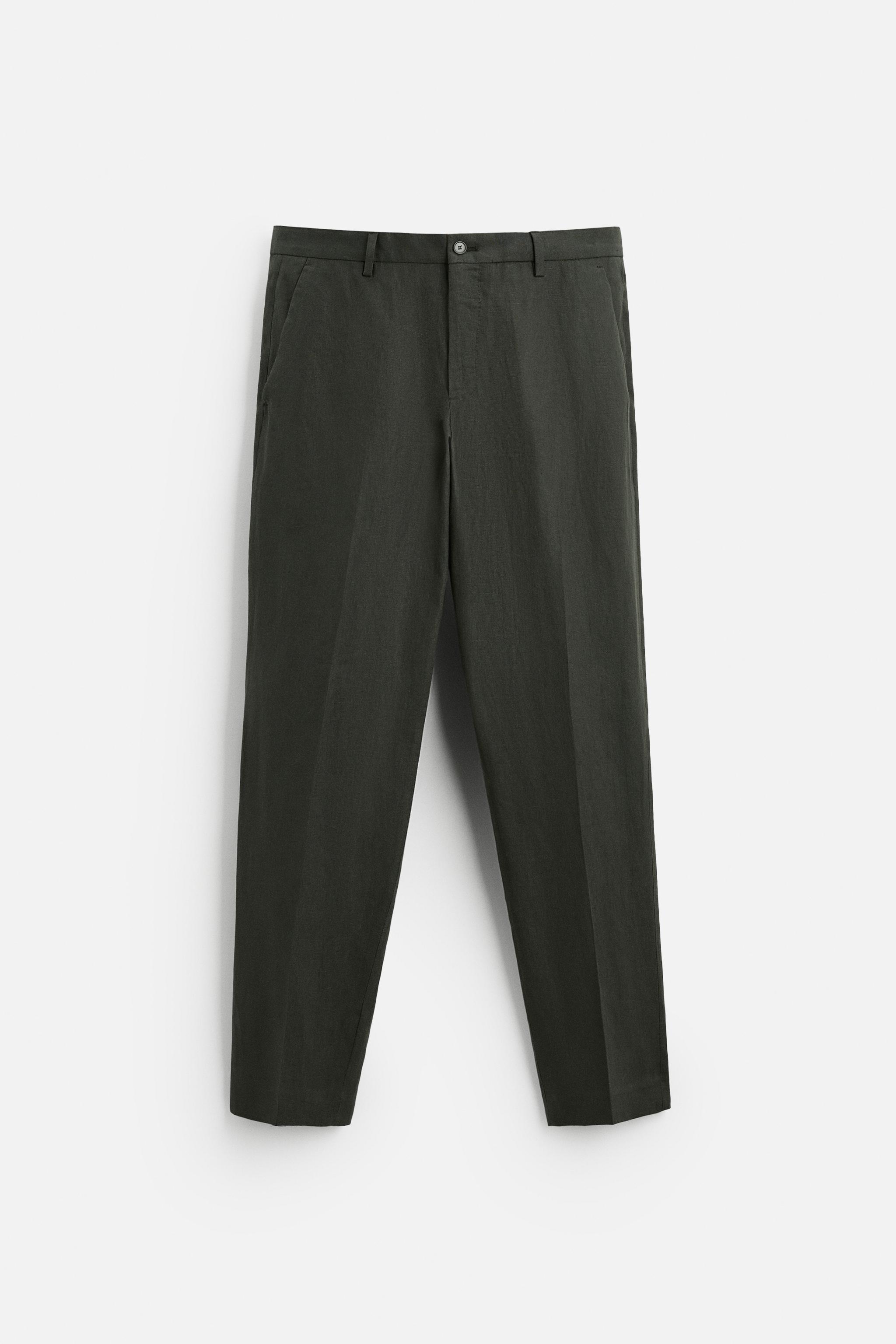 ZARA BASIC リネン パンツ セットアップ スーツ 1ボタン Mサイズ
