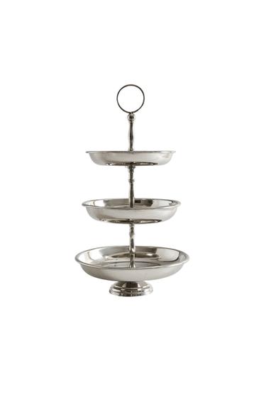 STEEL TIERED SERVING DISH - Steel by Zara