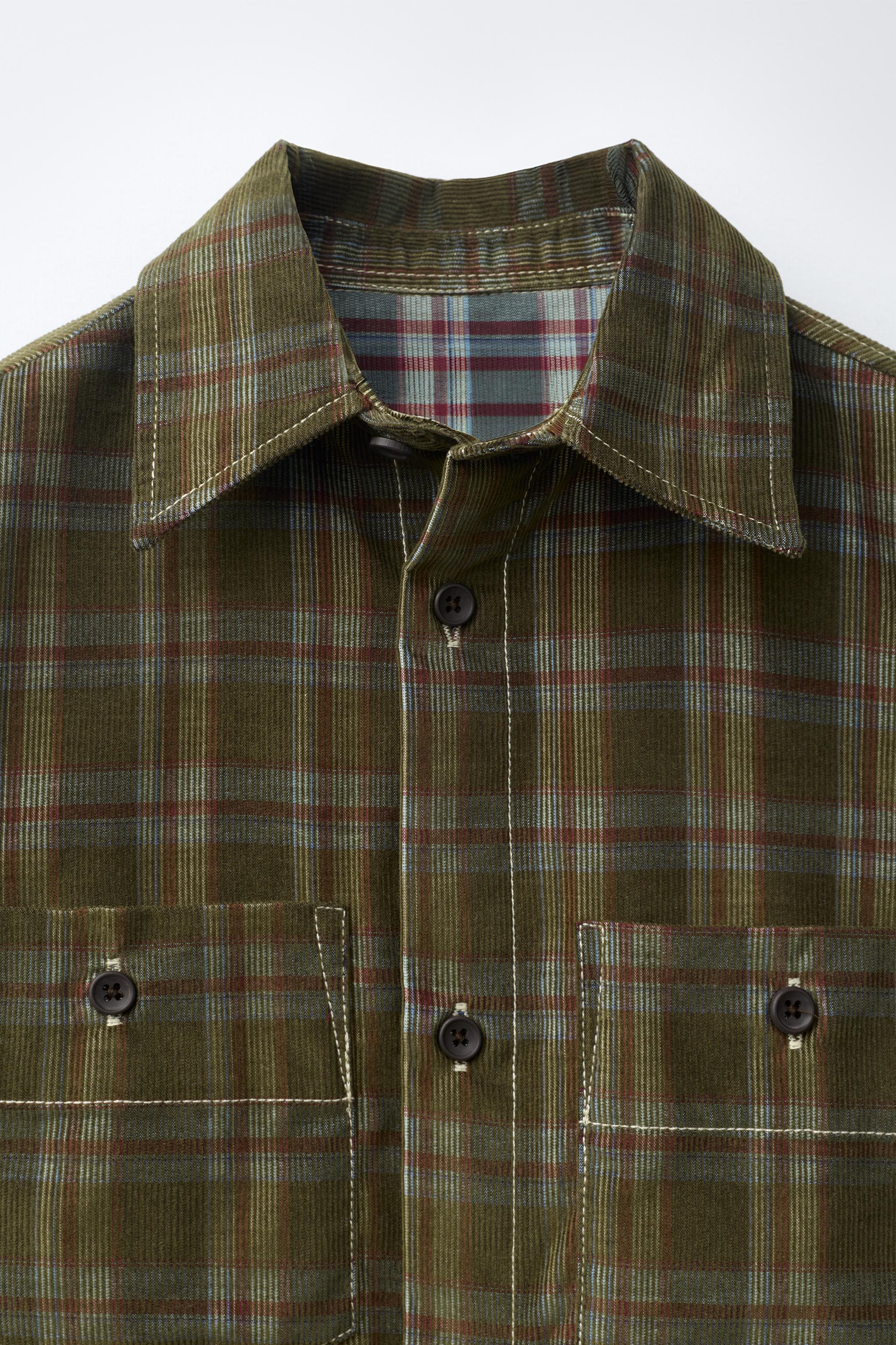 PLAID CORDUROY SHIRT